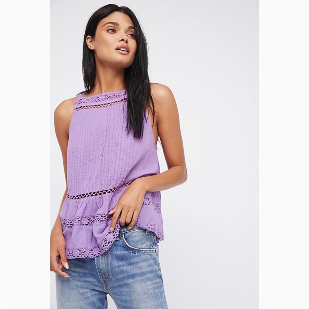 Free People M Crush Top - Purple